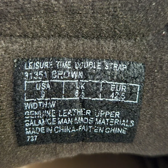 PW Minor Mens Shoes 9 Dark Brown Leather Velcro - Picture 12 of 12